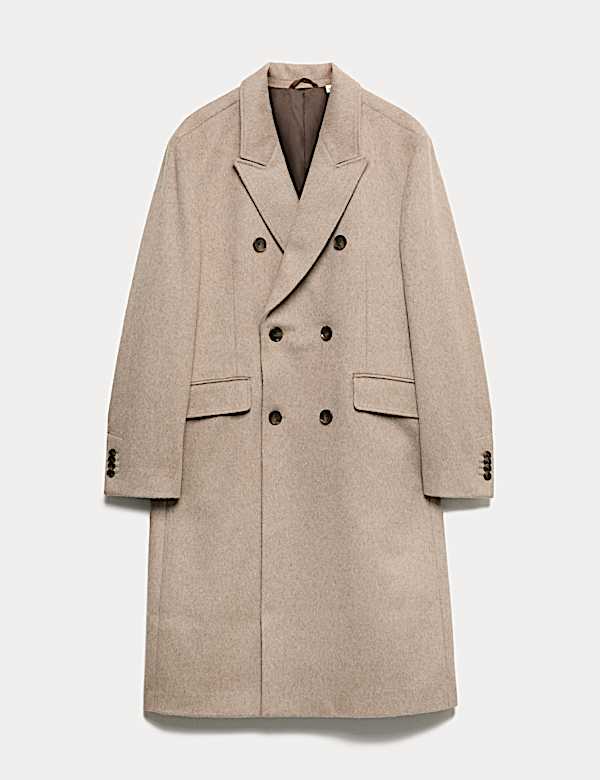 Wool Blend Long Haired Revere Coat - SE