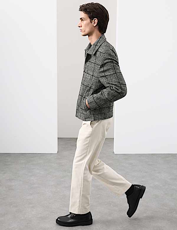 Wool Blend Harrington Jacket - FR