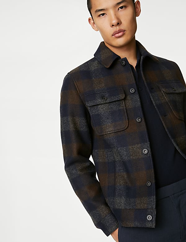 Checked Button-through Jacket