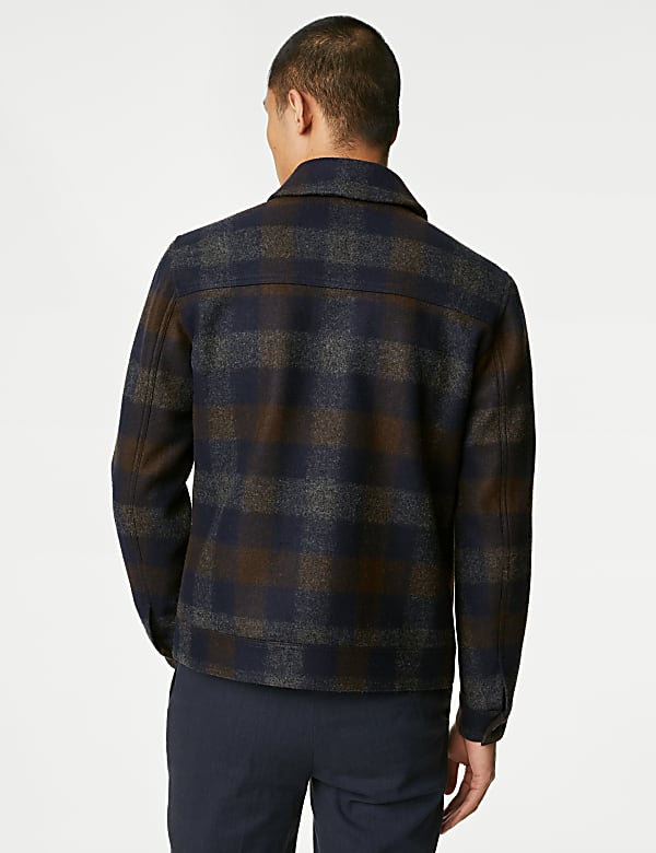 Checked Button-through Jacket