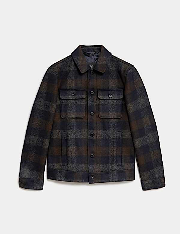 Geruit jasje met knoopsluiting - BE