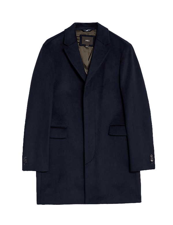 Wool Blend Revere Coat