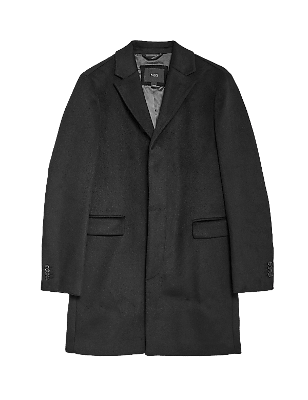 Wool Blend Revere Coat