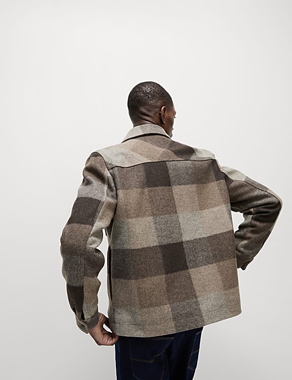 Check Zip Up Jacket