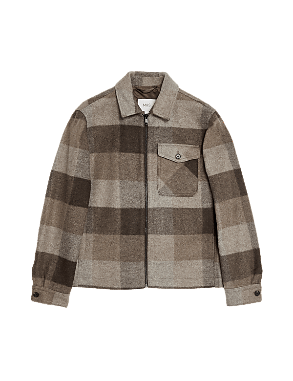 Check Zip Up Jacket