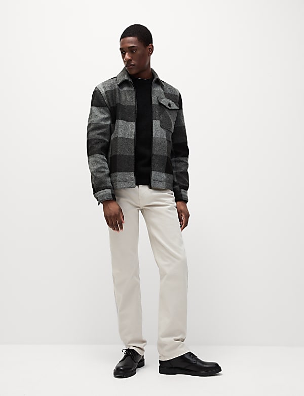 Check Zip Up Jacket