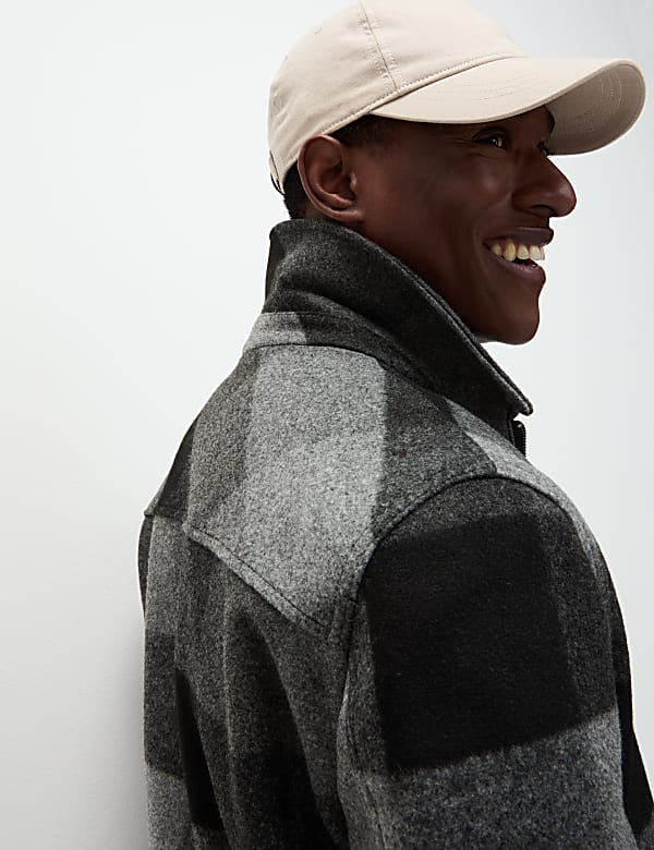 Check Zip Up Jacket