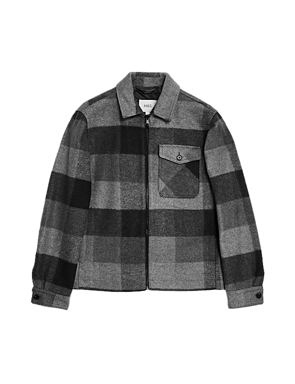 Check Zip Up Jacket