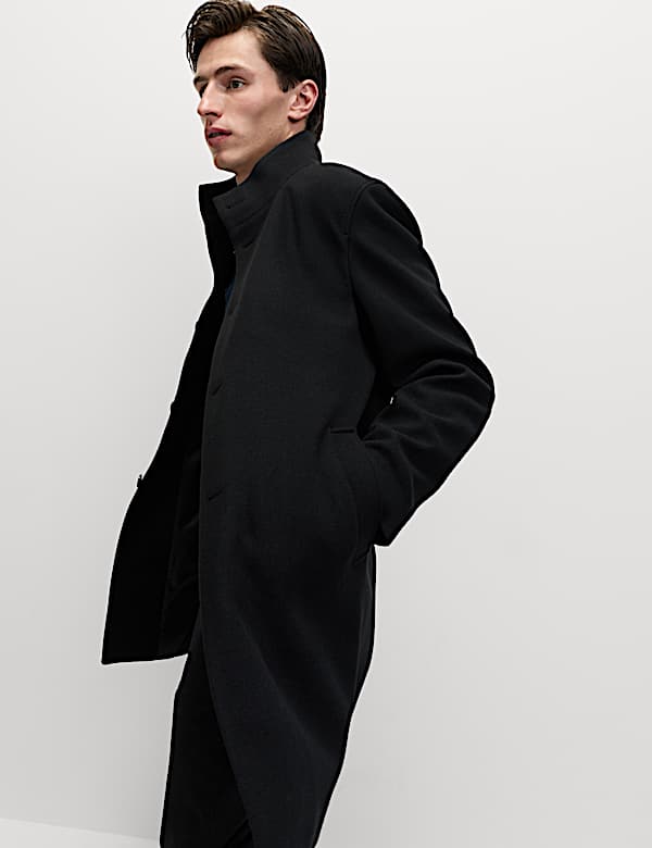 Funnel Neck Overcoat - GR