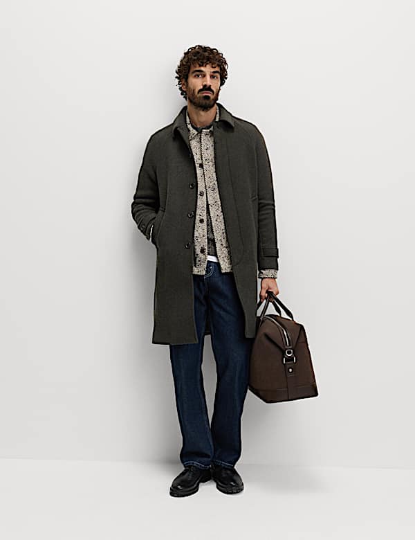 Chaquetón texturizado con lana - ES