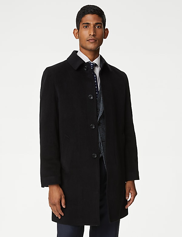 Wool Rich Overcoat with Cashmere