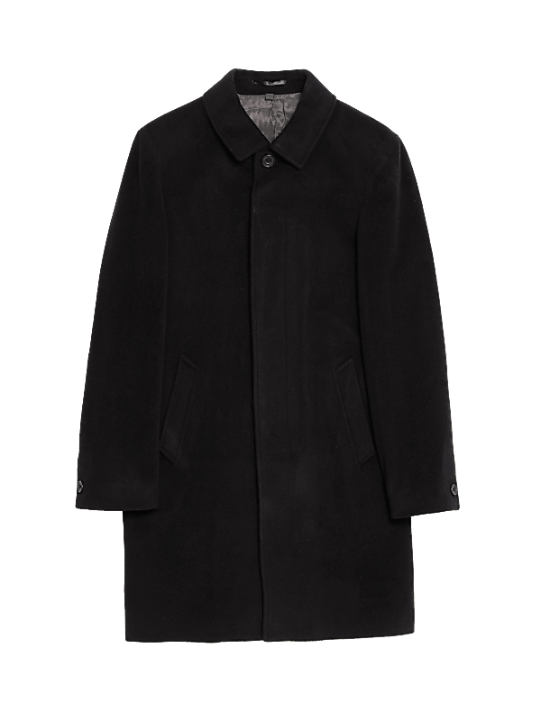 Wool Rich Overcoat with Cashmere