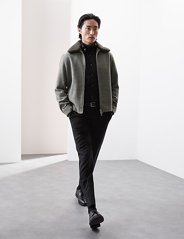 Bomber Jacket with Wool