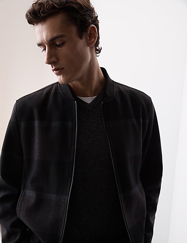 Bomber Jacket with Wool