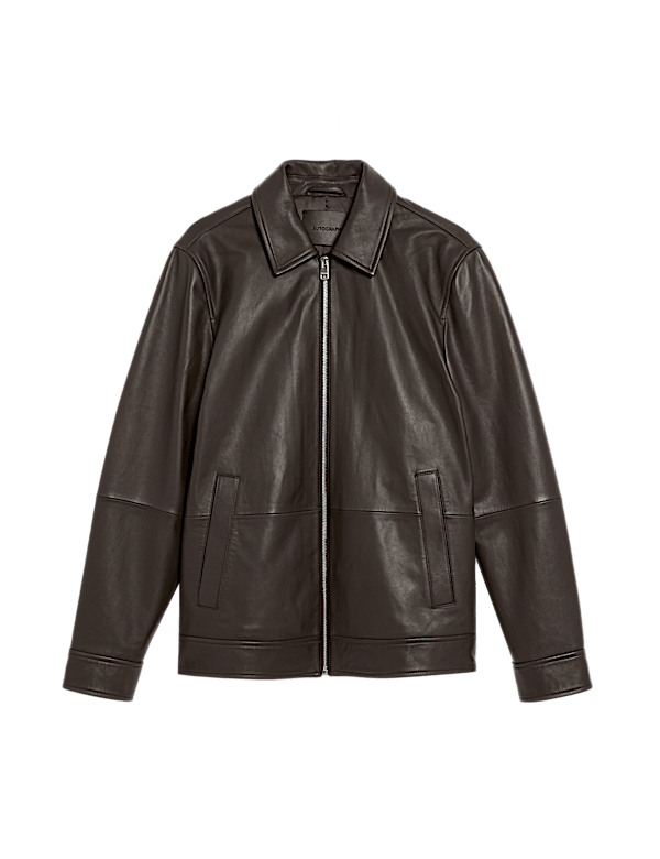 Leather Harrington Jacket
