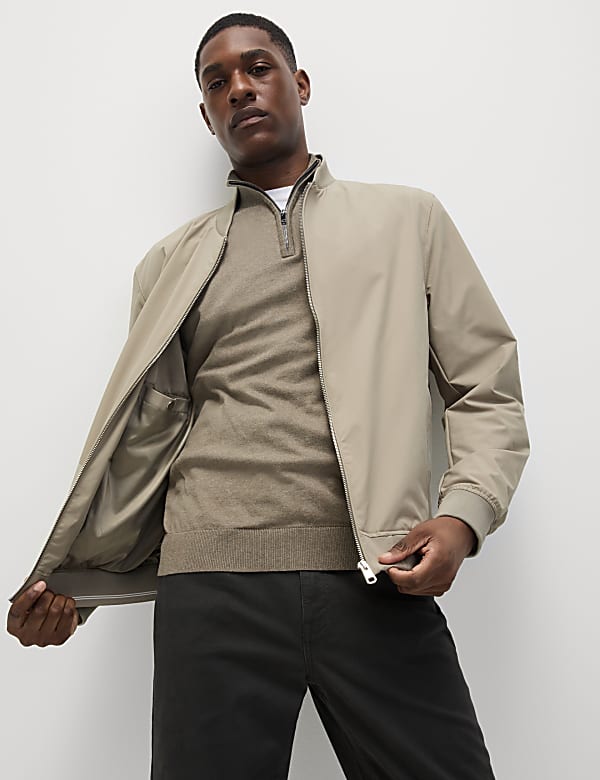 Plain Band Collar Jacket