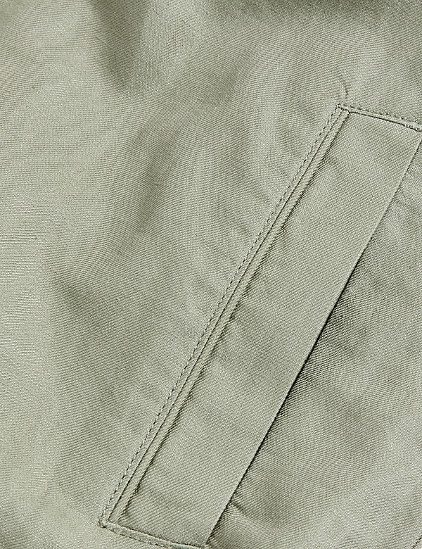 Linen Blend Harrington Jacket