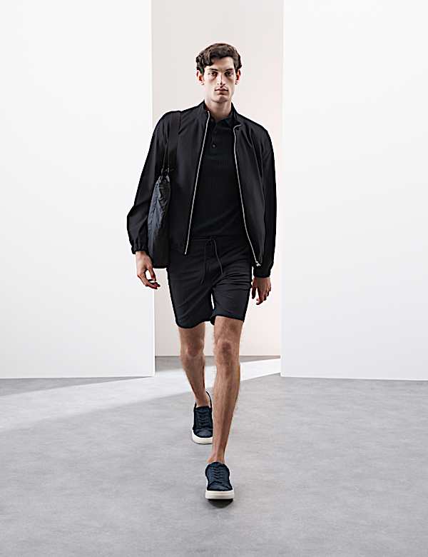 Funnel Neck 360 Flex Bomber Jacket - HU