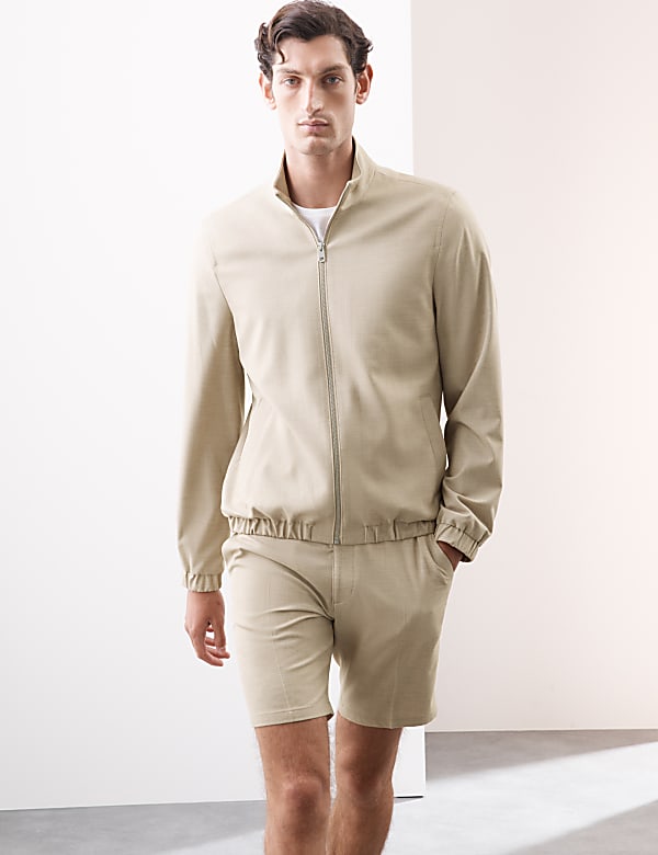 Funnel Neck 360 Flex Bomber Jacket - HU