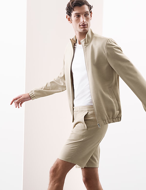 Funnel Neck 360 Flex Bomber Jacket - HU