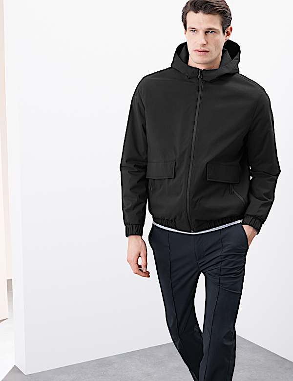 Blouson d'aviateur rembourré à capuche - CH