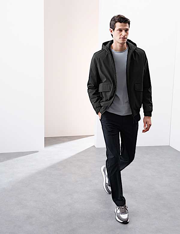 Padded Hooded Bomber Jacket - ID