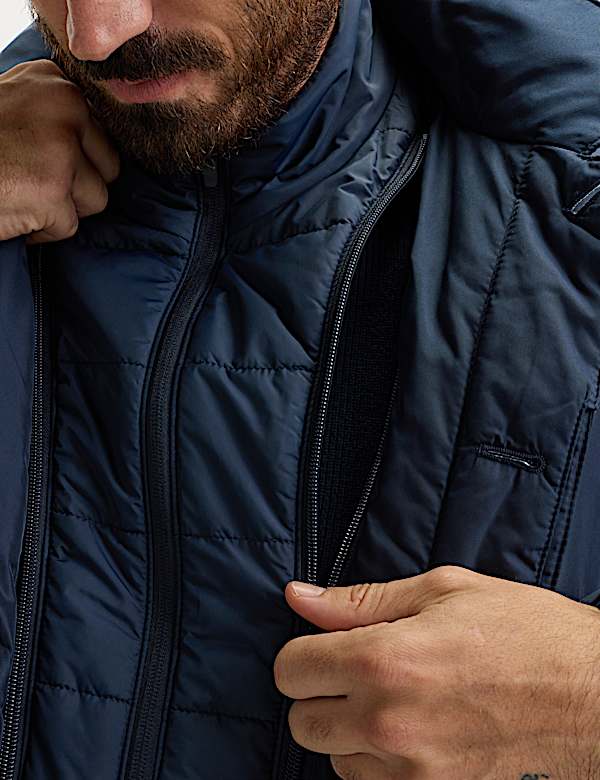 Shirt Collar Mac with Removable Bib - US