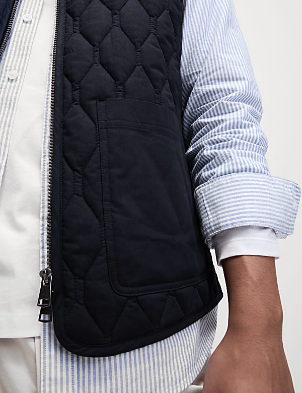 Pure Cotton Quilted Gilet with Stormwear™