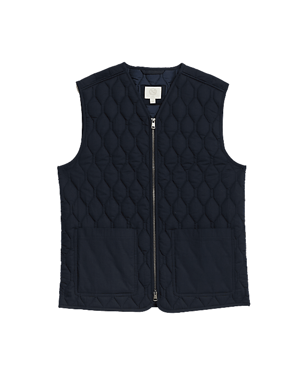 Pure Cotton Quilted Gilet with Stormwear™