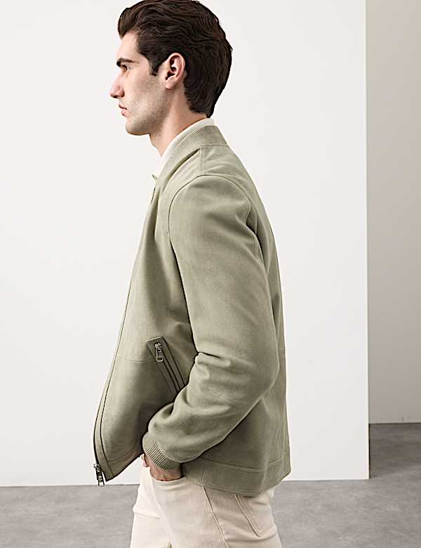 Suede Bomber Jacket - AL