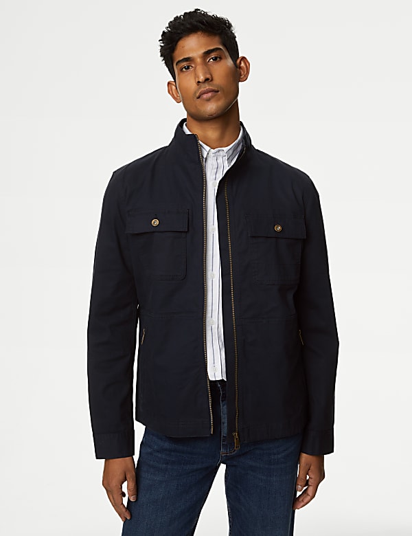 Marks and spencer navy jacket discount