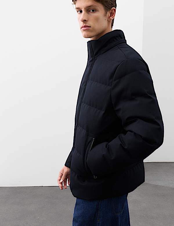 Feather and Down Technical Wool Puffer Jacket - IL