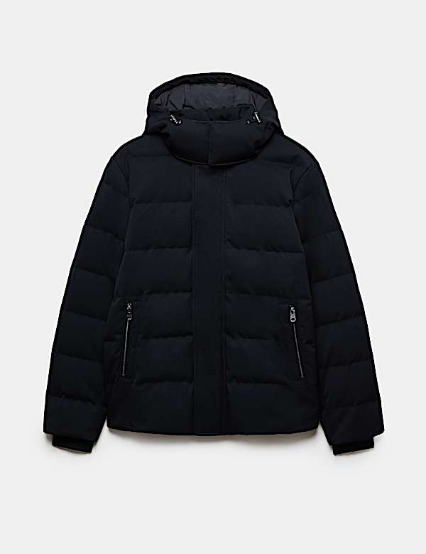 Feather and Down Technical Wool Puffer Jacket - IL