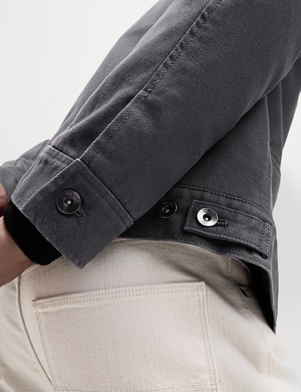 Canvas Trucker Utility Jacket