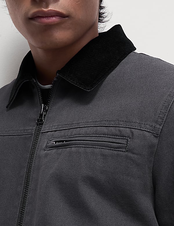 Canvas Trucker Utility Jacket