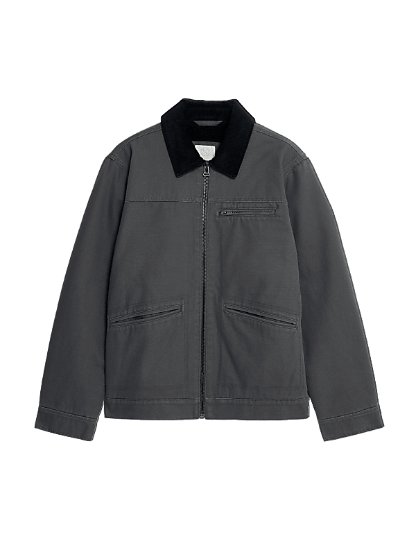 Canvas Trucker Utility Jacket