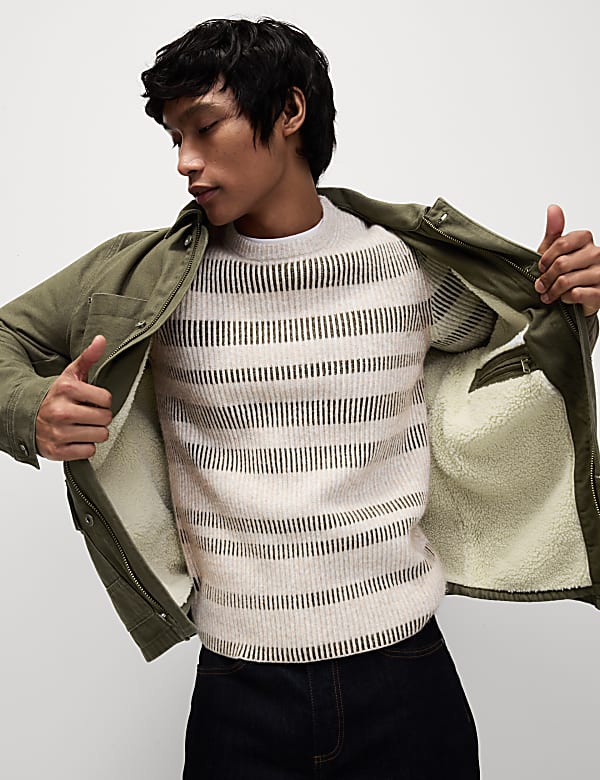 Borg Lined Utility Jacket with Stormwear