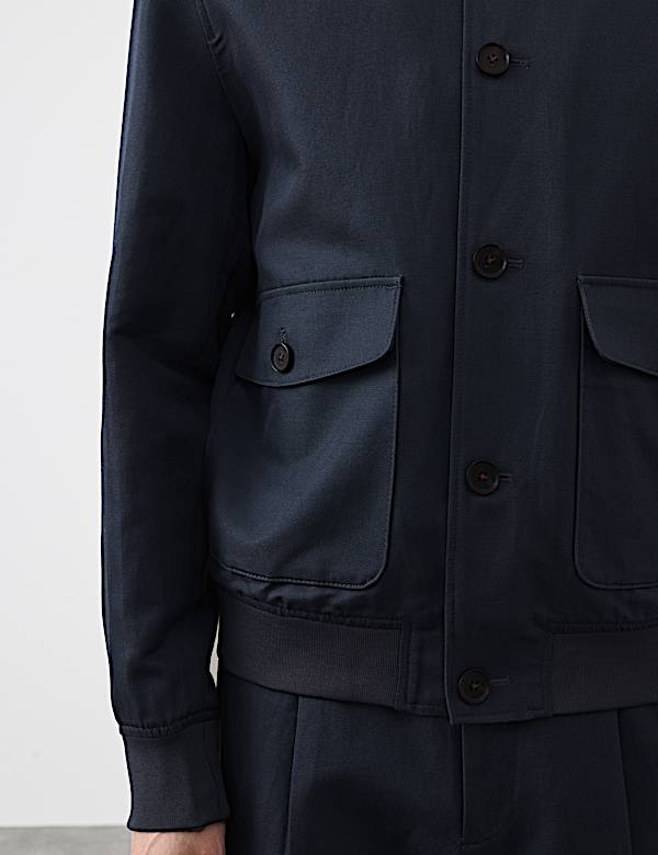 Cotton Linen Blend Bomber - BN