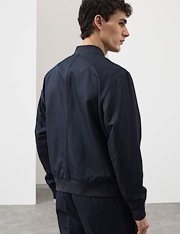 Cotton Linen Blend Bomber - BN