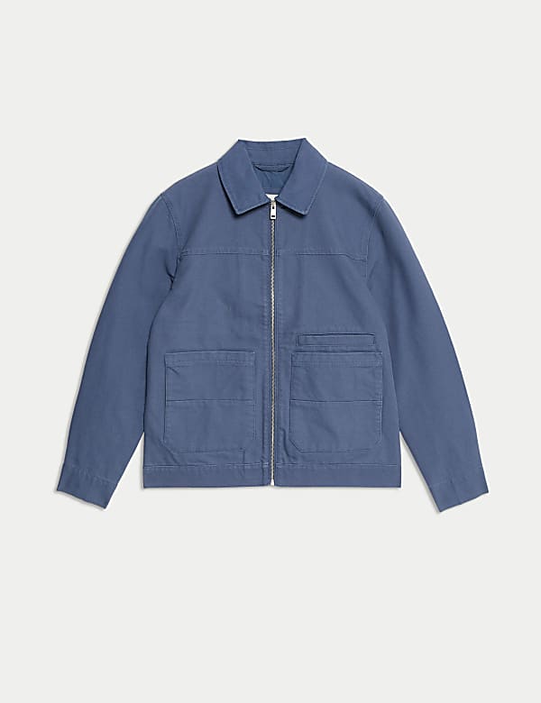 Cotton Rich Canvas Harrington Jacket - TW