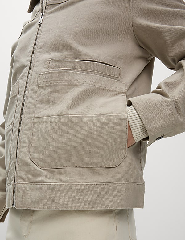 Cotton Rich Canvas Harrington Jacket - JO