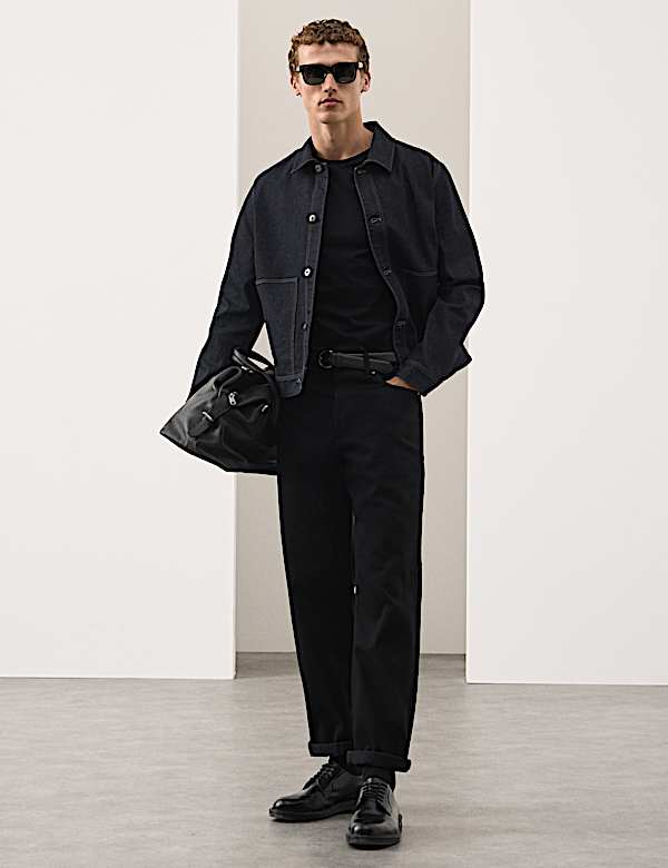 Veste en jean &agrave; lisi&egrave;re - FR