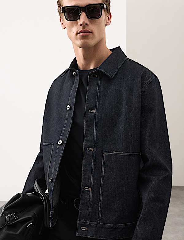 Veste en jean &agrave; lisi&egrave;re - FR