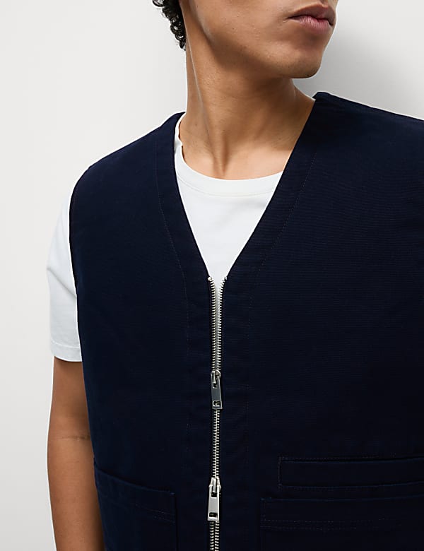 Padded Cotton Rich Canvas Gilet