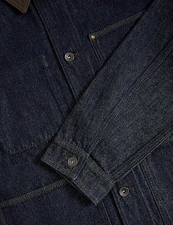 Denim Contrast Collar Jacket