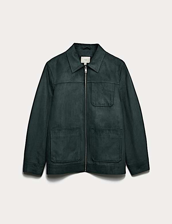 ז'קט פועלים דמוי זמש - IL