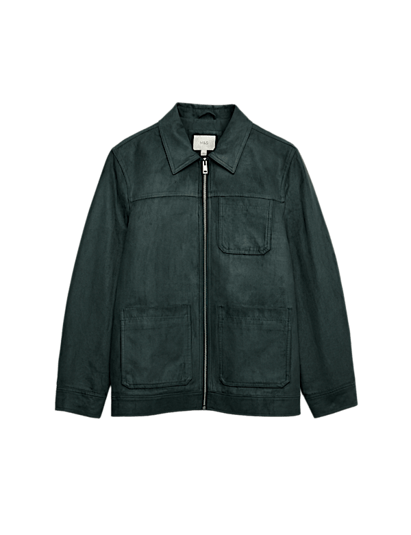 Faux Suede Chore Jacket