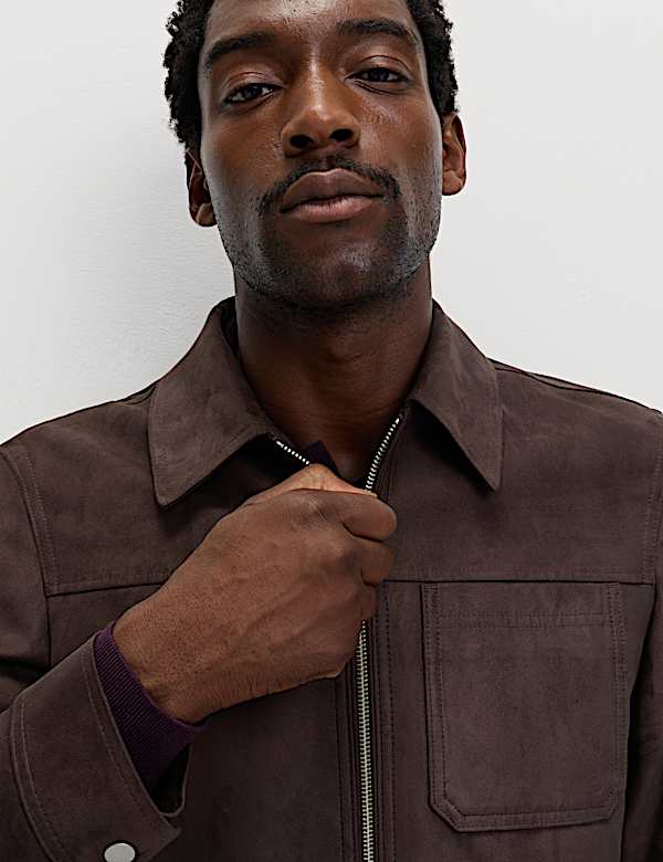 Faux Suede Chore Jacket