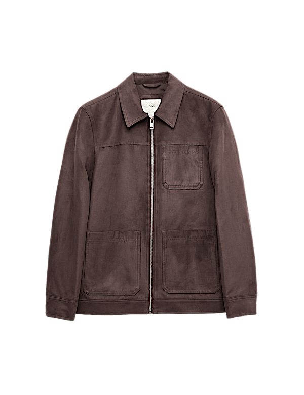 Faux Suede Chore Jacket