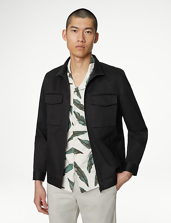 Pure Cotton Jacket with Stormwear TAUPE Jackets M S CA